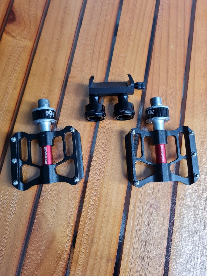 Rockbros Quick Release pedals & holder., Sports Equipment, Bicycles
