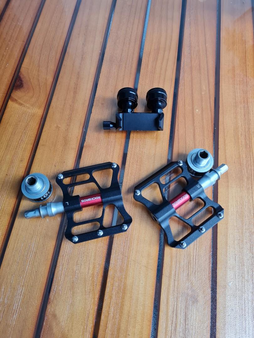 Rockbros Quick Release pedals & holder., Sports Equipment, Bicycles
