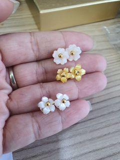 SAKURA EARRINGS (WITH REAL GOLD STUD) SILICONE BACKINGS/PAKAW