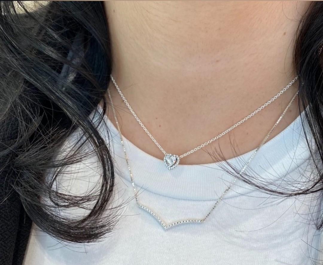 AUTHENTIC PANDORA WISHBONE NECKLACE AND 