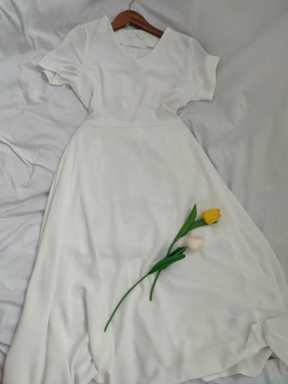 civil wedding simple white dress,simple elegant white long dress,elegant simple white gown,elegant white dress outfit,
