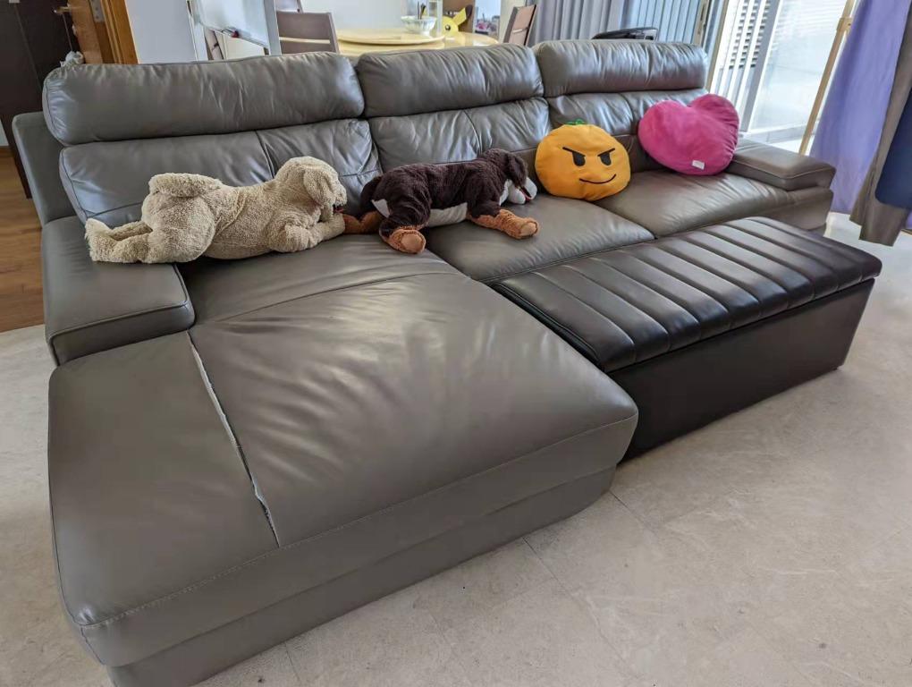 Sofa storage bench for sitting and storing, Furniture & Home Living