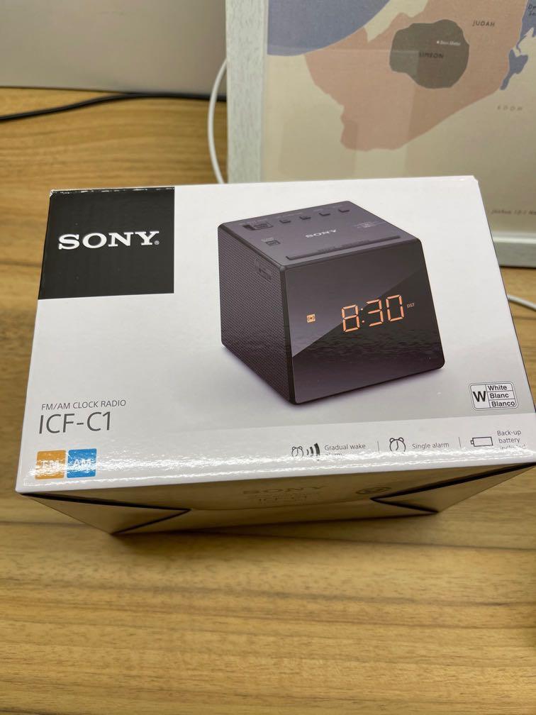 Sony FM/AM clock radio black ICFC1, Audio, Portable Music Players on