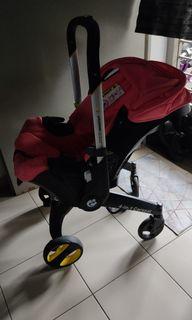 Stroller and baby car seat.