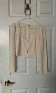 Sunday best cropped pearl top