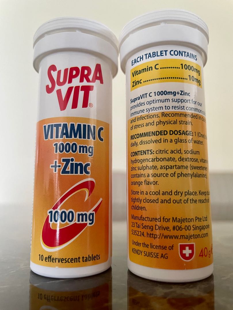Supravit Vitamin C + Zinc, Health & Nutrition, Health Supplements