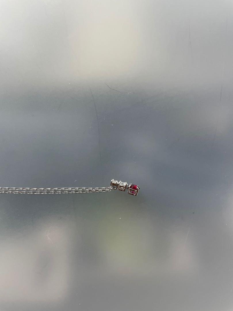 Swarovski Crystal Attract Trilogy Round Pendant Red Rhodium