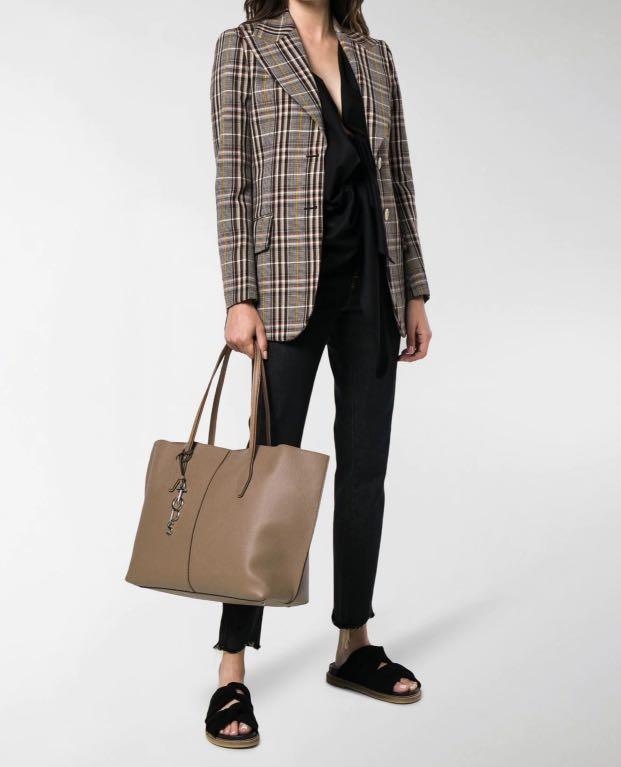 TODS large joy tote bag neutral beige