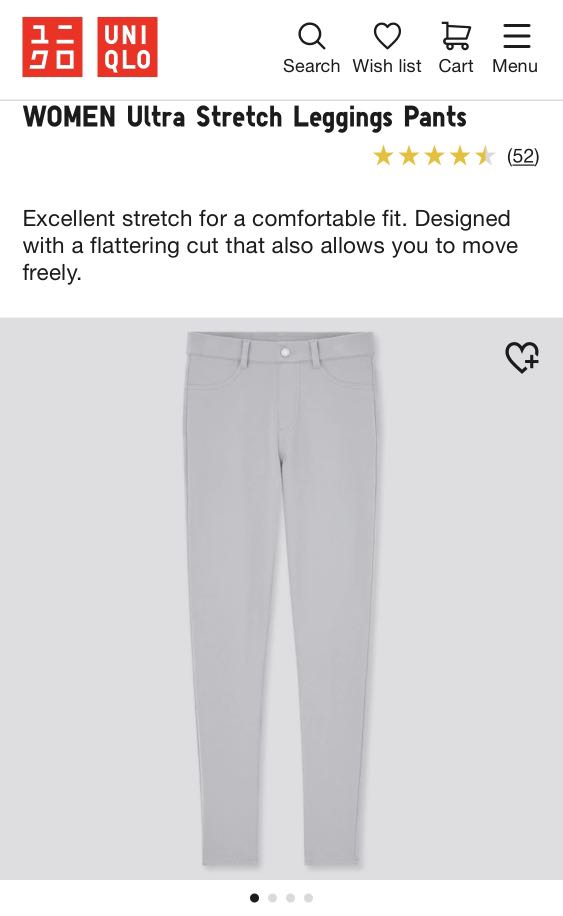 Uniqlo Ultra Stretch Leggings Grey Pants Skinny Jegging Jeans