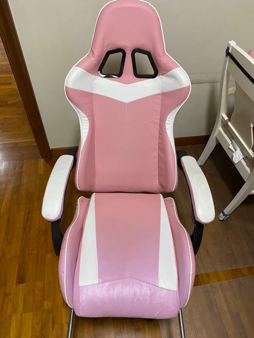 Used pink gaming chair clearance