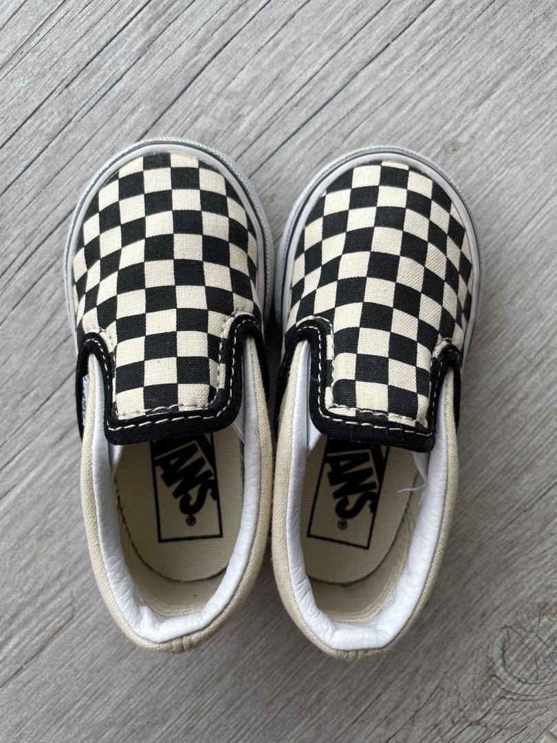 Vans checkerboard sale slides kids