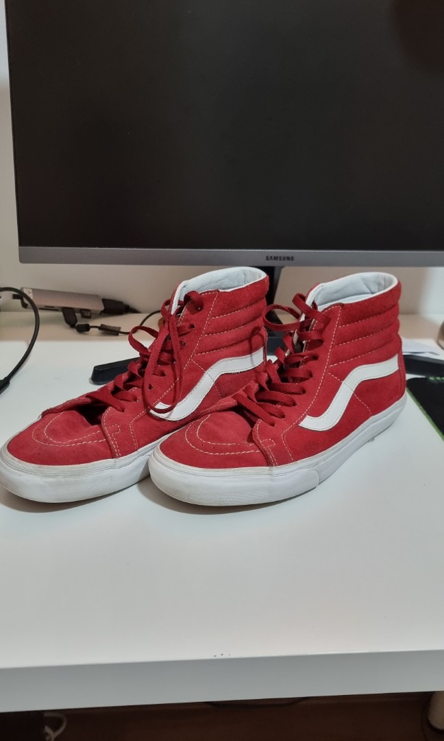 vans sk8 hi racing red