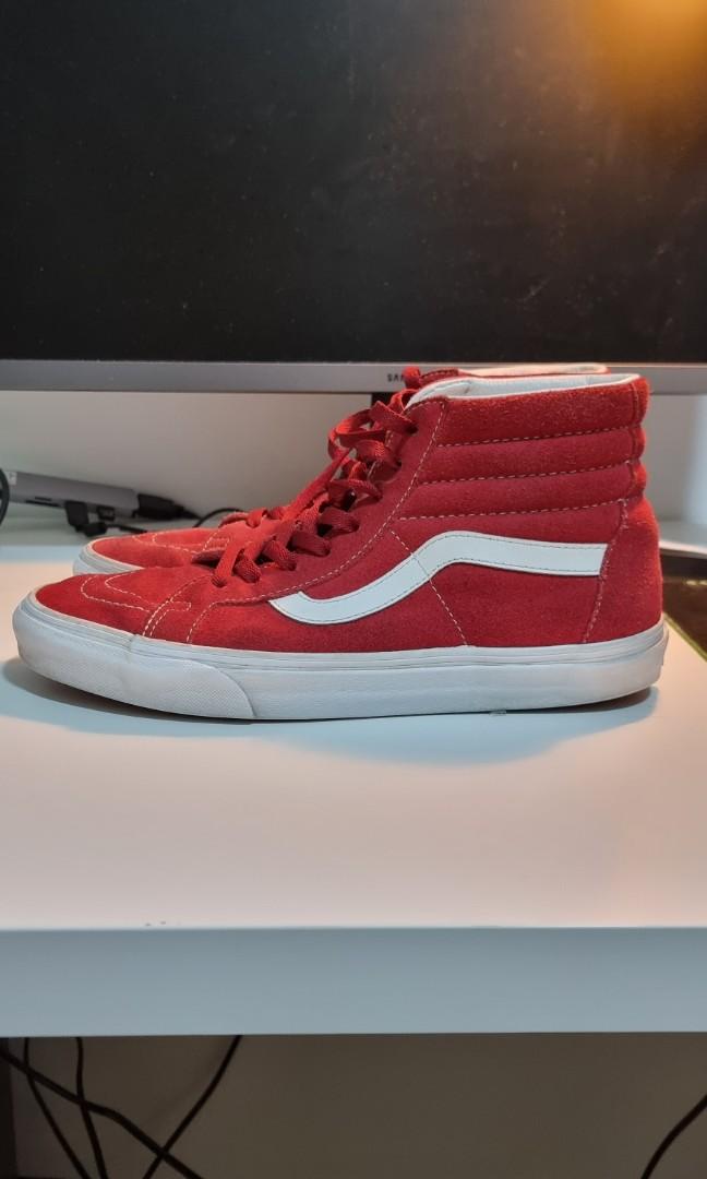 Red hi top vans store