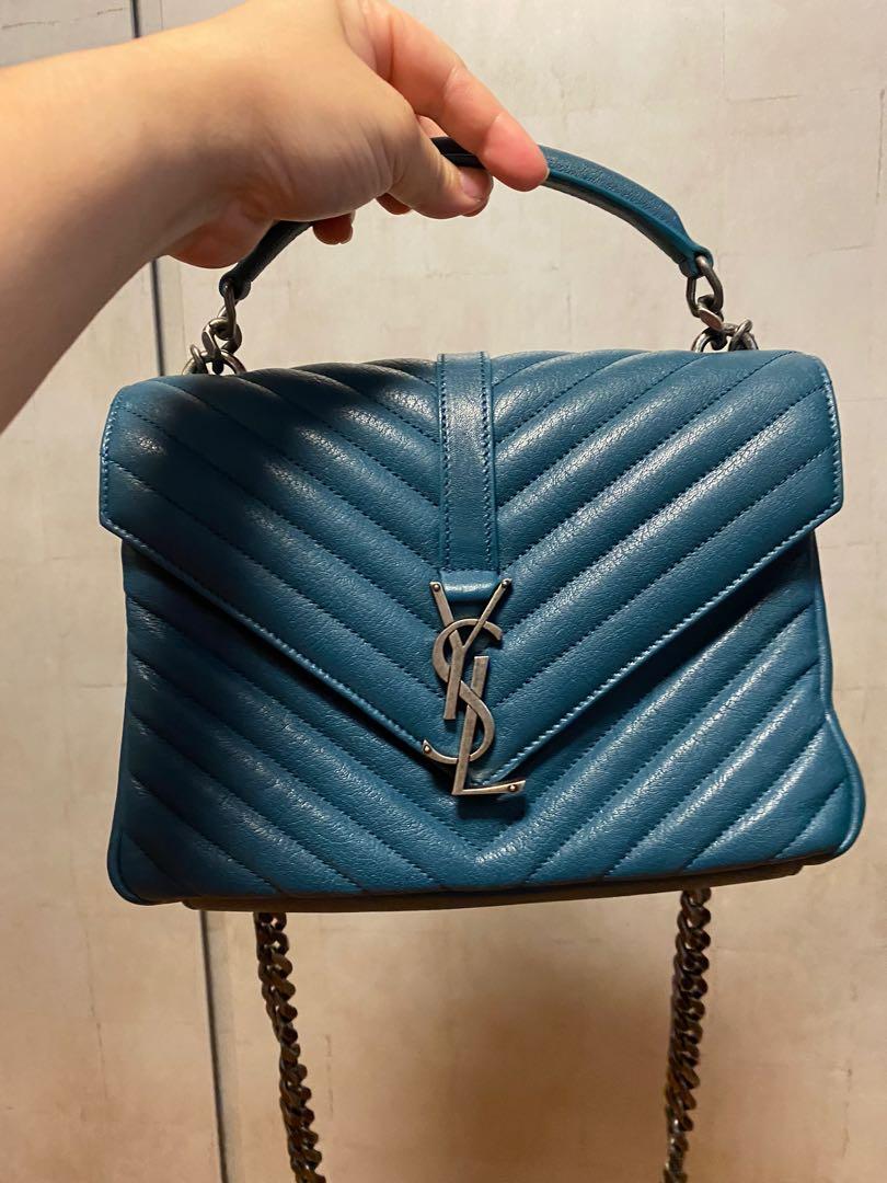 YSL green bag with top handle