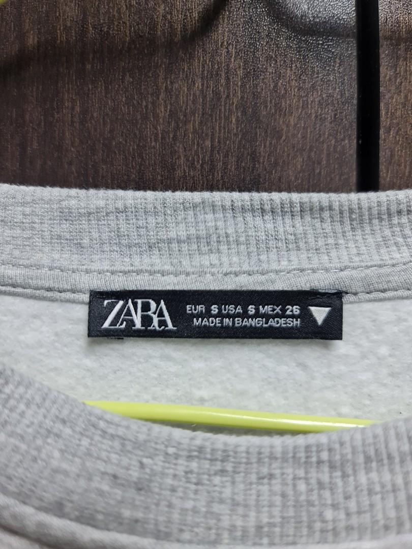 ZARA grey cropped sweatshirt PRICE DROPPED