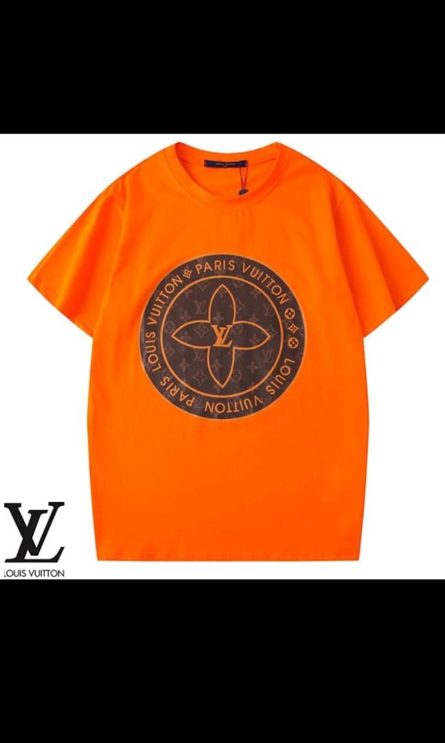 T-shirt Louis Vuitton Orange size L International in Cotton - 34117502