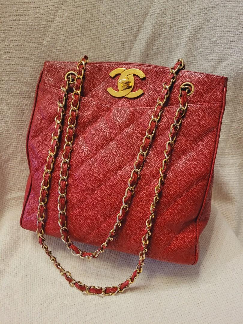 CHANEL 1997 CC Turn-lock Diamond Quilted Caviar Flap Bag Kelly Style Vintage  - Chelsea Vintage Couture