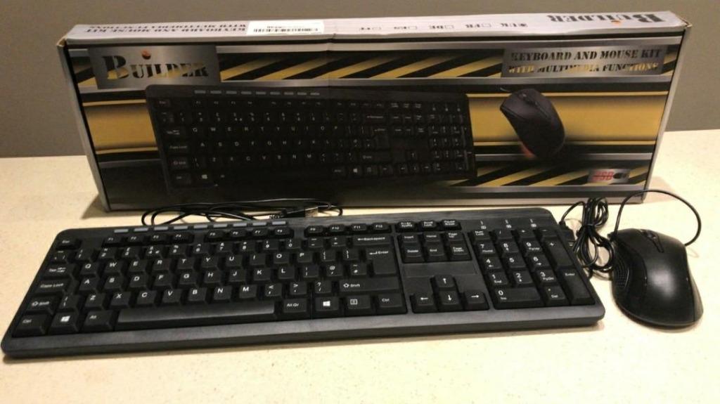 2221) CiT Wired USB Keyboard & Mouse Combo, Ergonomic Design, UK Qwerty