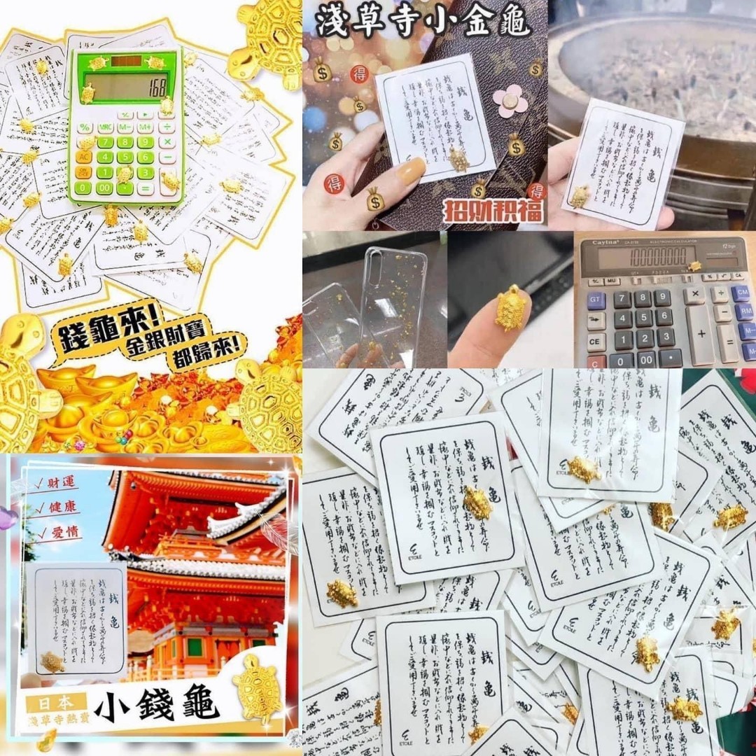 現貨 日本 淺草寺健康御守招福小金龜錢龜長壽龜烏龜幸福龜保平安 其他 其他 Carousell