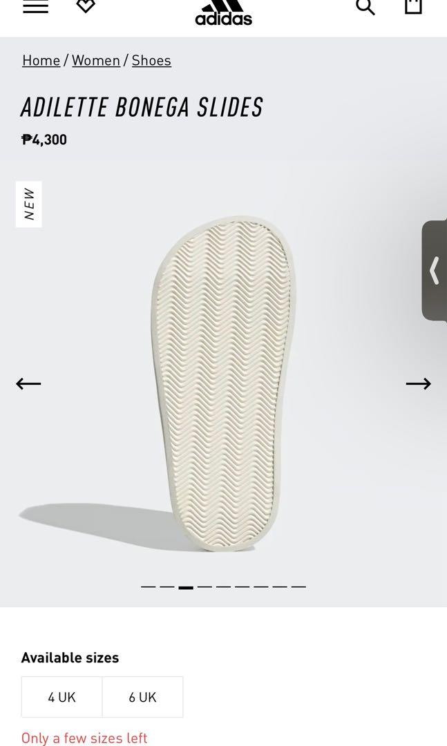 Adidas adilette store size chart
