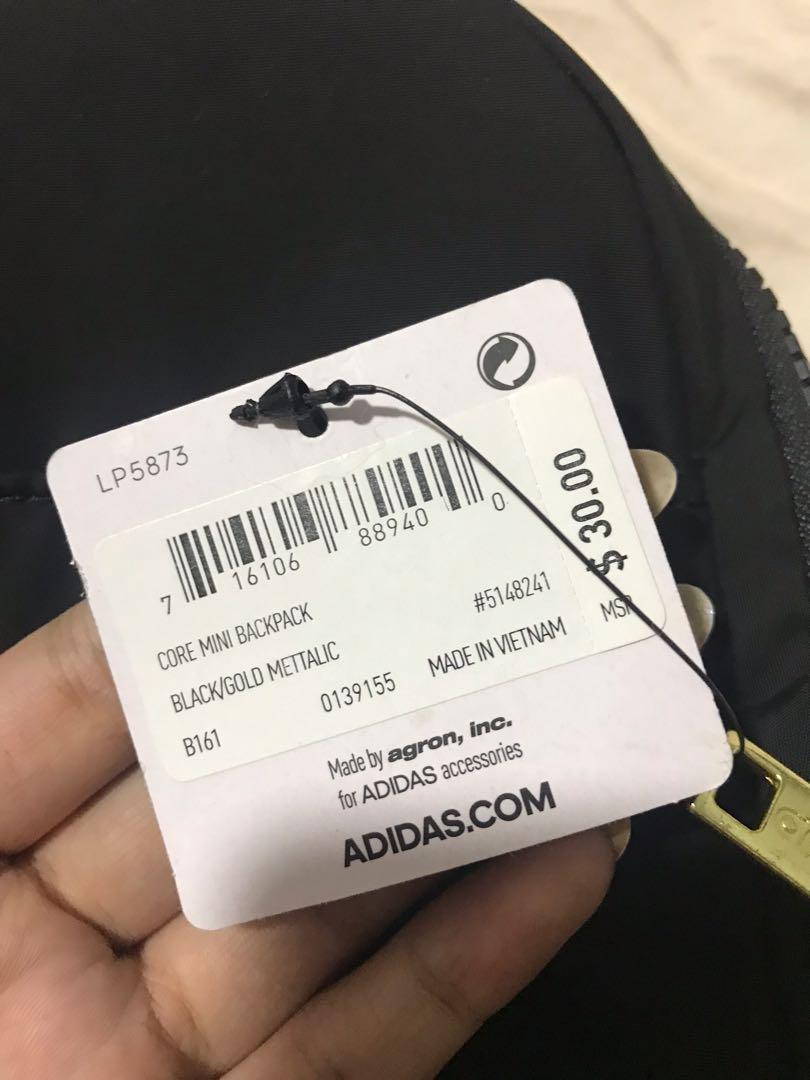 Adidas Core Mini Backpack (Category: Backpacks) located in Quezon City. Submitted by raphavilla (Listing ID 1138732660, Image 3). Description: Brand New with tag Bought from US.