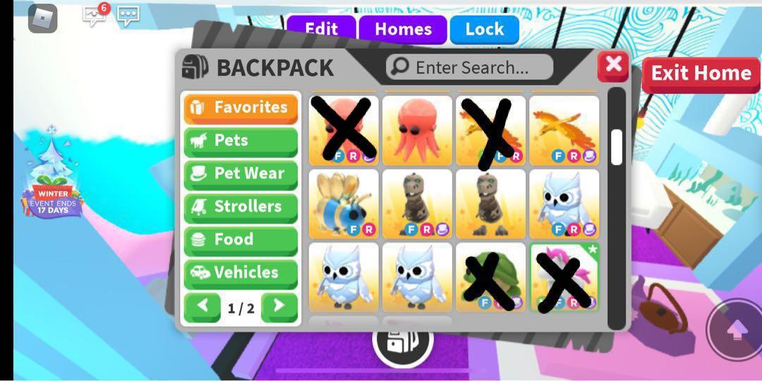 Adopt Me Legendary Pets (buy and get free pet wear of ur pick!*)
