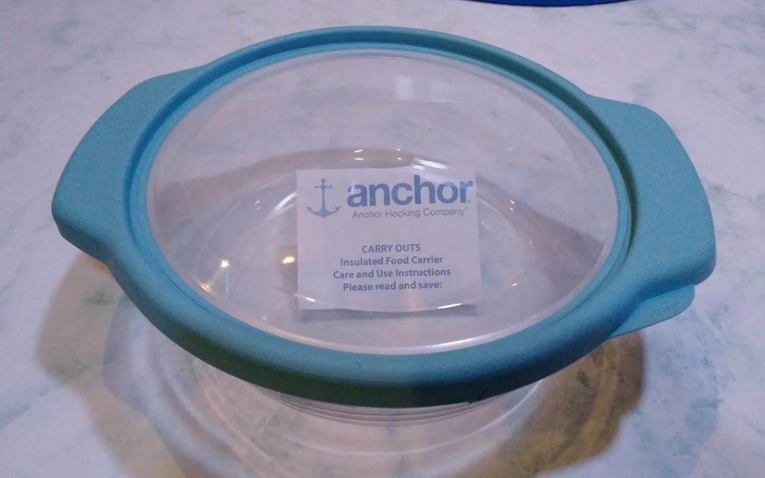 Anchor Hocking casserole dish with lid (Category: Bakeware) located in Meycauayan. Submitted by wearmystique (Listing ID 1138593901, Image 2). Description: Anchor Hocking casserole dish with TrueFit lid and carry on bag 2qrts/L Tempered tough glass is oven, microwave, freezer and dishwasher safe Made in USA few scratches/lid has tear.