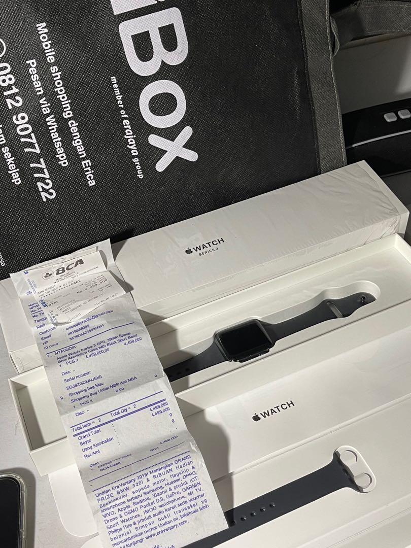 Apple Watch Ex iBox 3 Space Gray 38 MM BH 97 Fullset Original