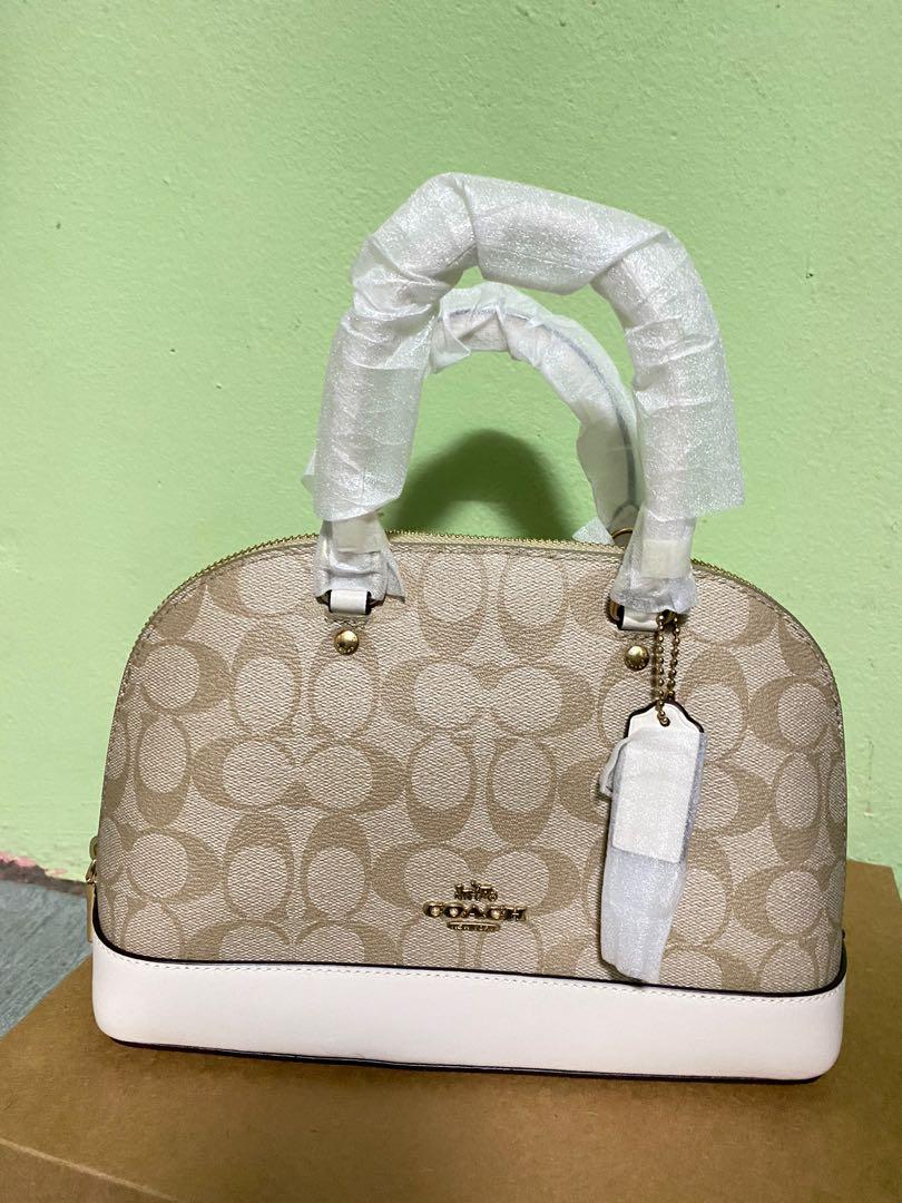 Coach Crossbody Bag Mini Sierra Signature Satchel Chalk Khaki