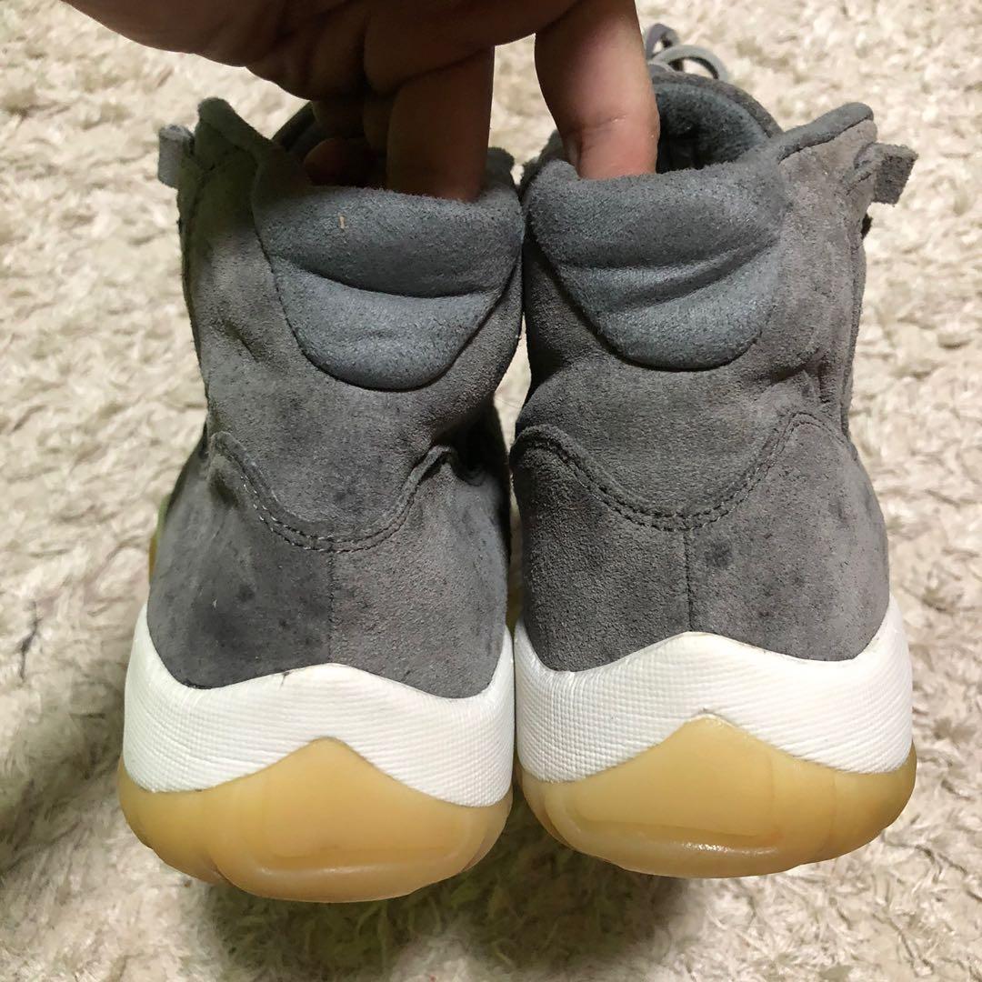Jordan 11 grey suede for sale deals