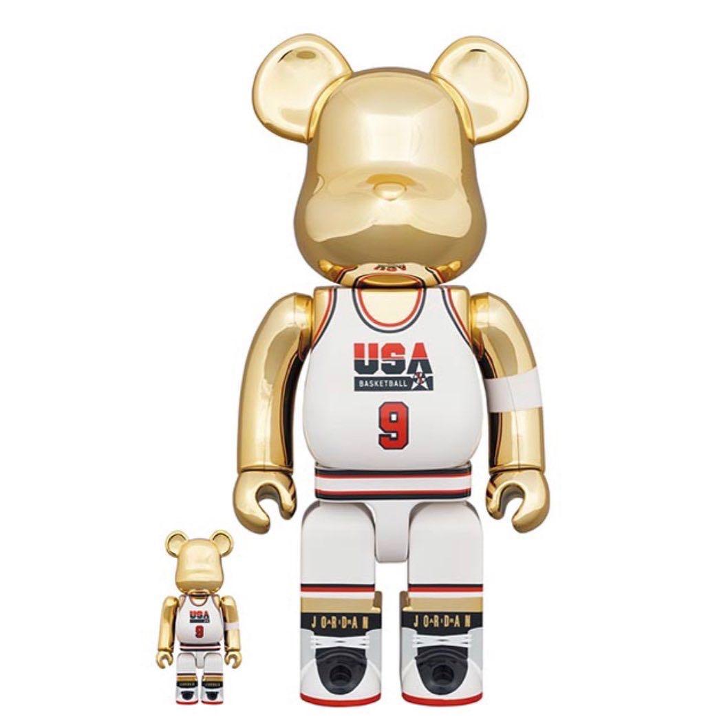 BEARBRICK Michael Jordan 1985 ROOKIE JERSEY 1992 TEAM USA 100