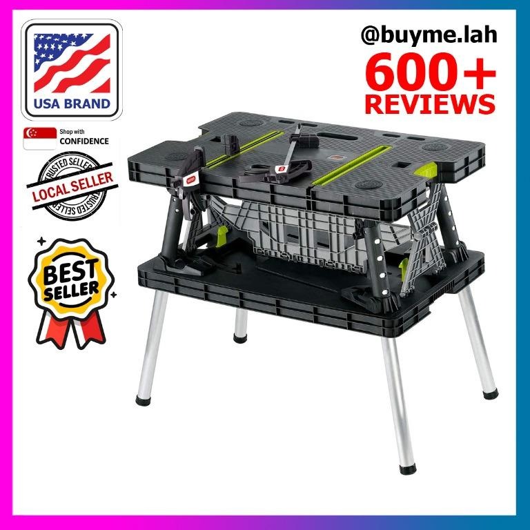 [BML] Keter Folding Table Work Bench for Miter Saw Stand, Woodworking