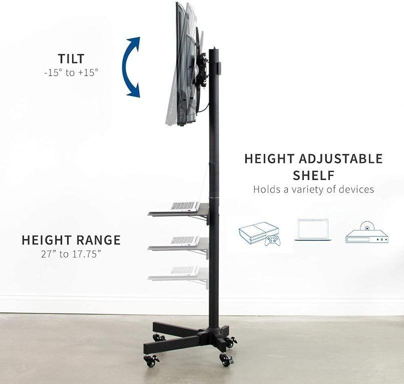 [BML] VIVO USA Universal Mobile TV Cart for 23 55 inch LCD LED Flat