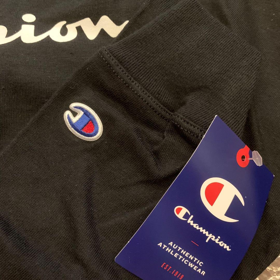 BNWT Champion Midweight Jersey Hoodie Script logo black Women s Fashion Tops Longsleeves on Carousell