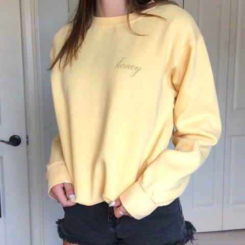 Brandy Melville Honey Yellow Sweatshirt Carousell