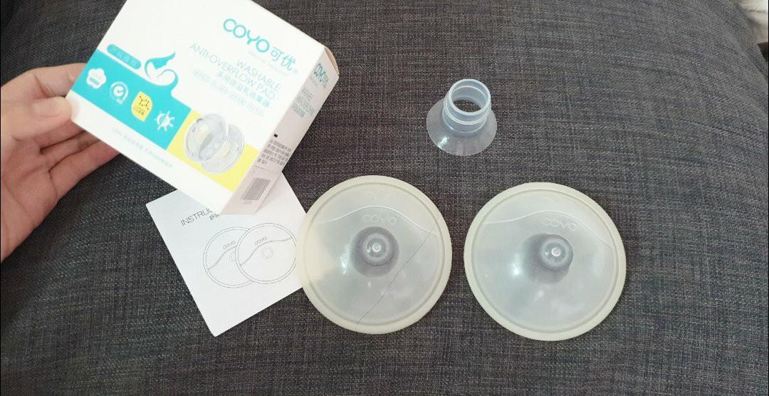 Bundle 24 mm flange nipple breast insert and Coyo standard milk catcher for breastfeeding moms