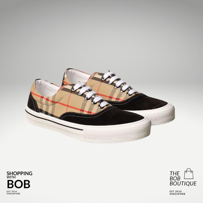 Burberry Wilson Archive Check Sneakers 42, Luxury, Sneakers & Footwear on  Carousell