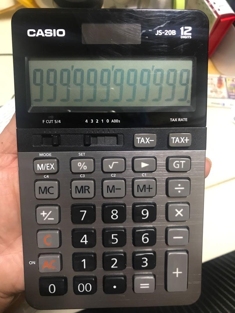 CASIO 卡西歐JS-20B 商用專業型12位計數機計算機（幾乎全新）, 其他, 其他- Carousell