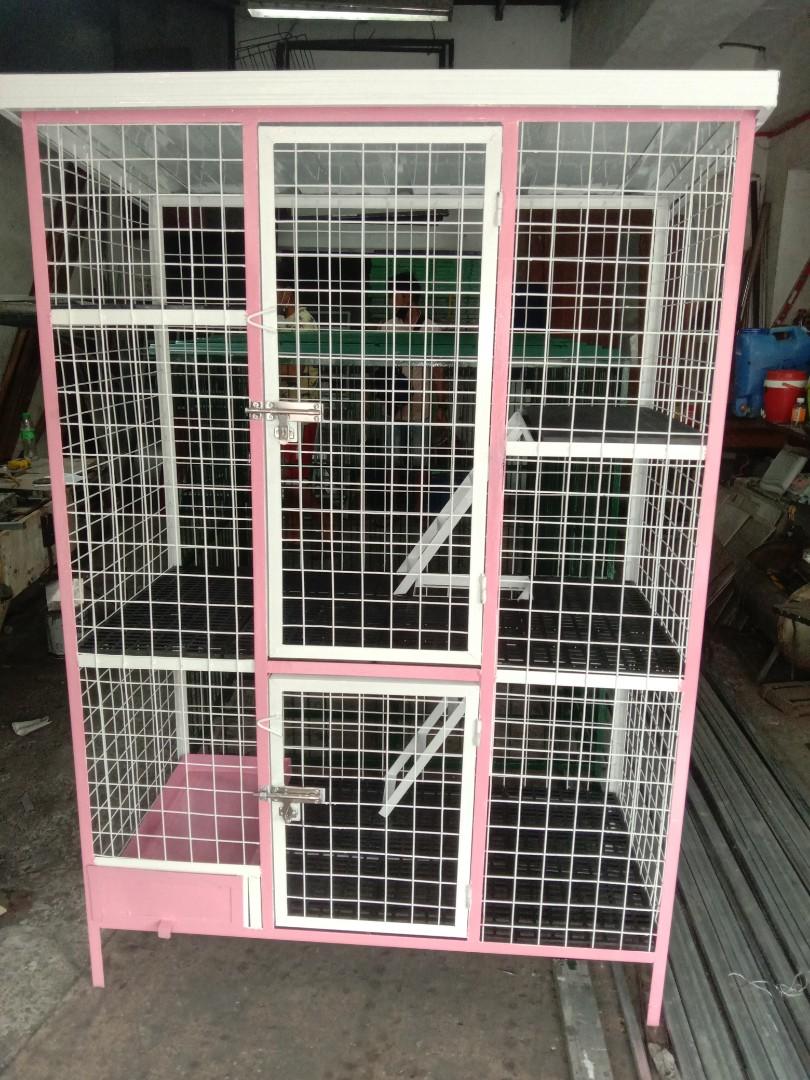 catcage-2x4x5-6ft-with-roof-and-matting-pet-supplies-homes-other