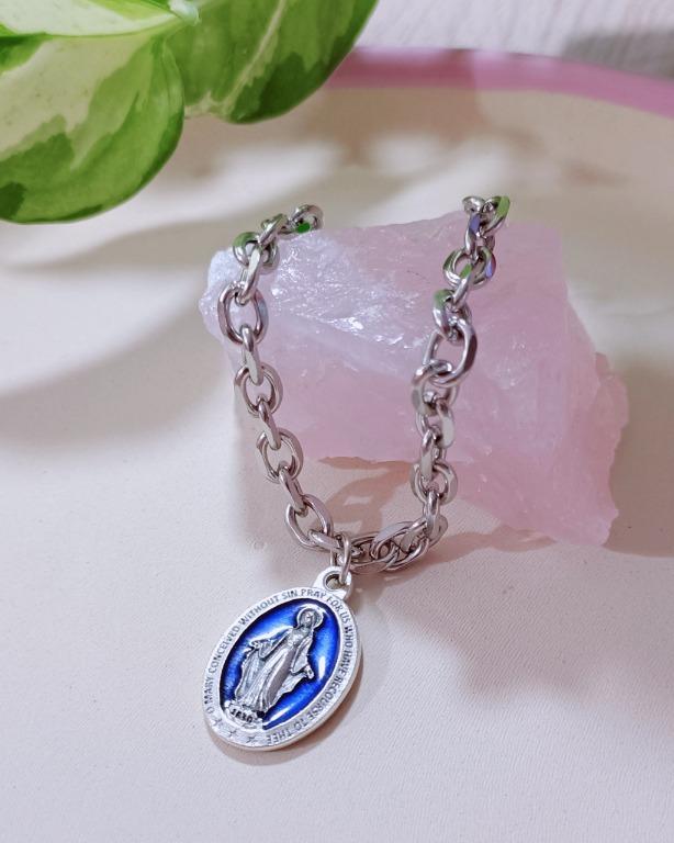Catholic Bracelet made with stainless steel chain Catholic Gifts Miraculous Medal