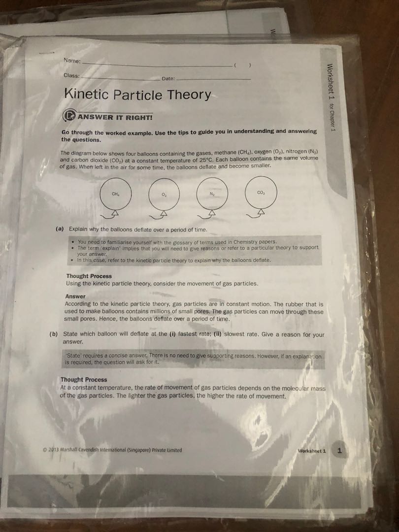 Sec 3/4 Chemistry Workbook Answer Key (Olevel) , Hobbies & Toys, Books