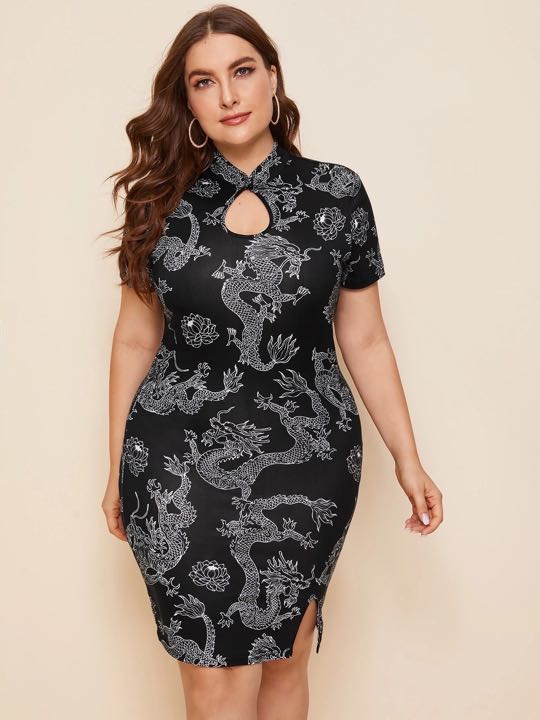Cheongsam for plus size clearance