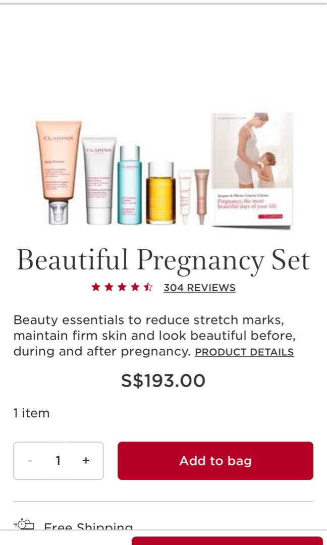 Clarins mother to be hot sale set