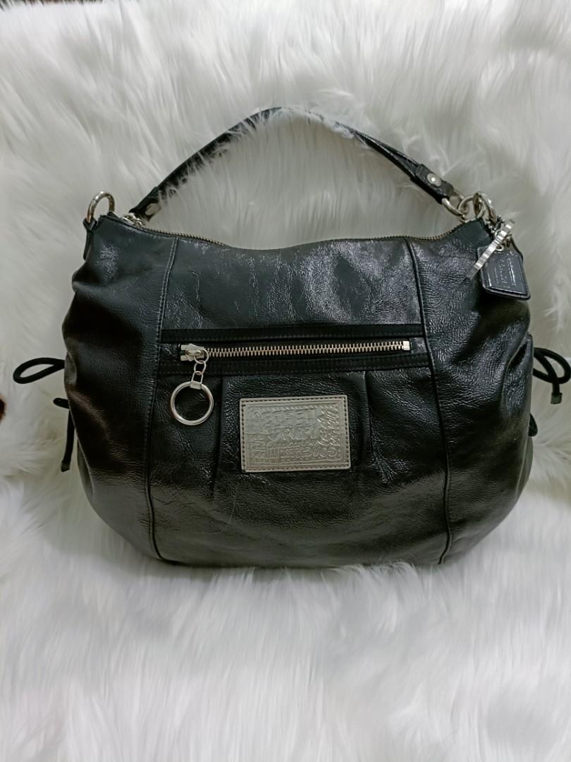 coach poppy patent leather purse