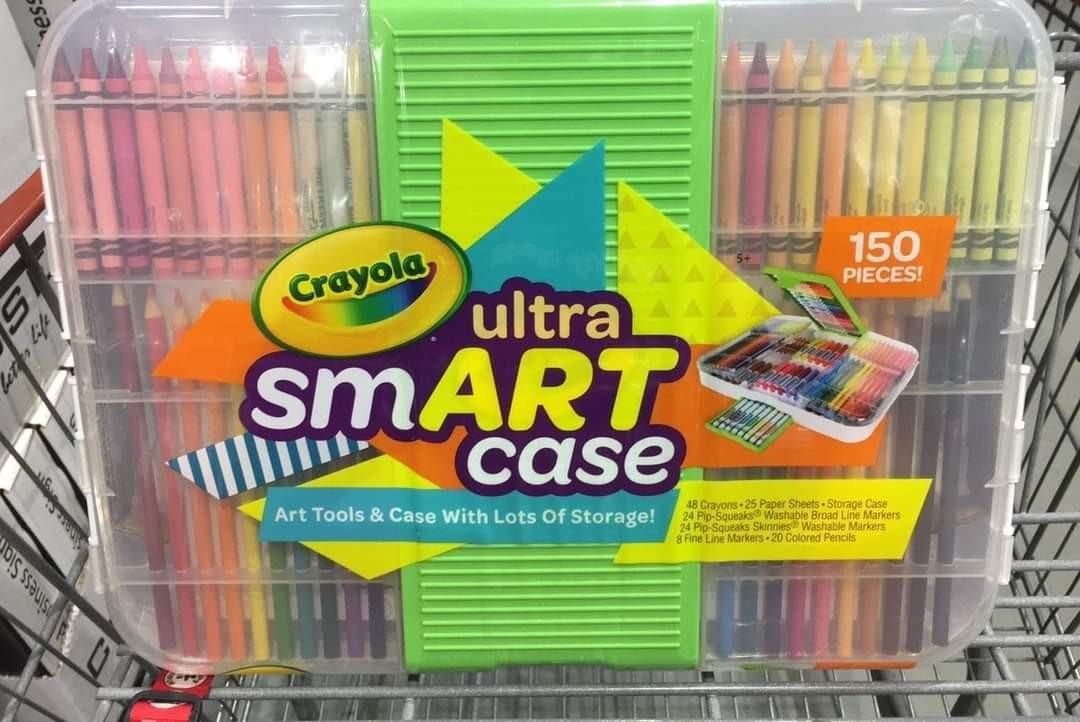 Crayola Multiple Compartments Ultra Smart Case 150 Art Tool Kit