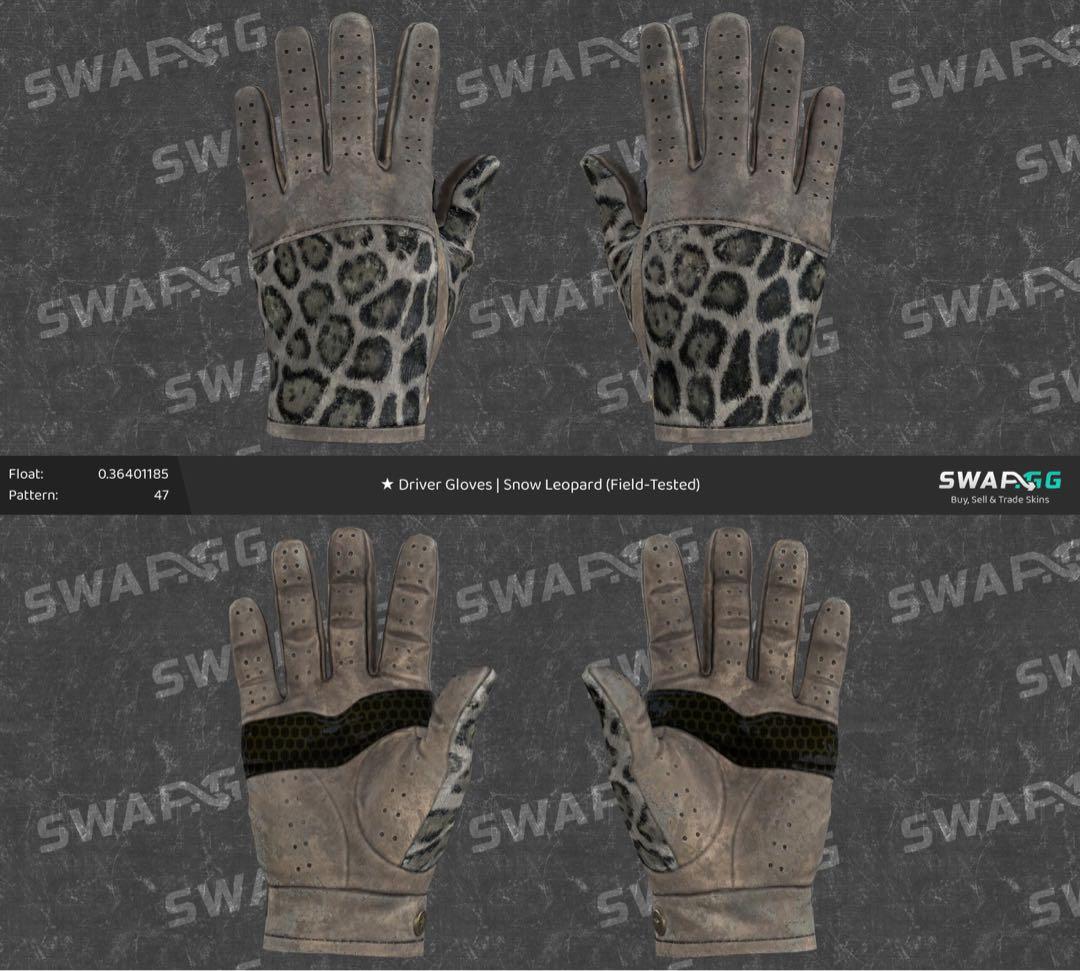 CSGO Driver Gloves Snow Leopard, Video Gaming, Video Games, Others on Carousell