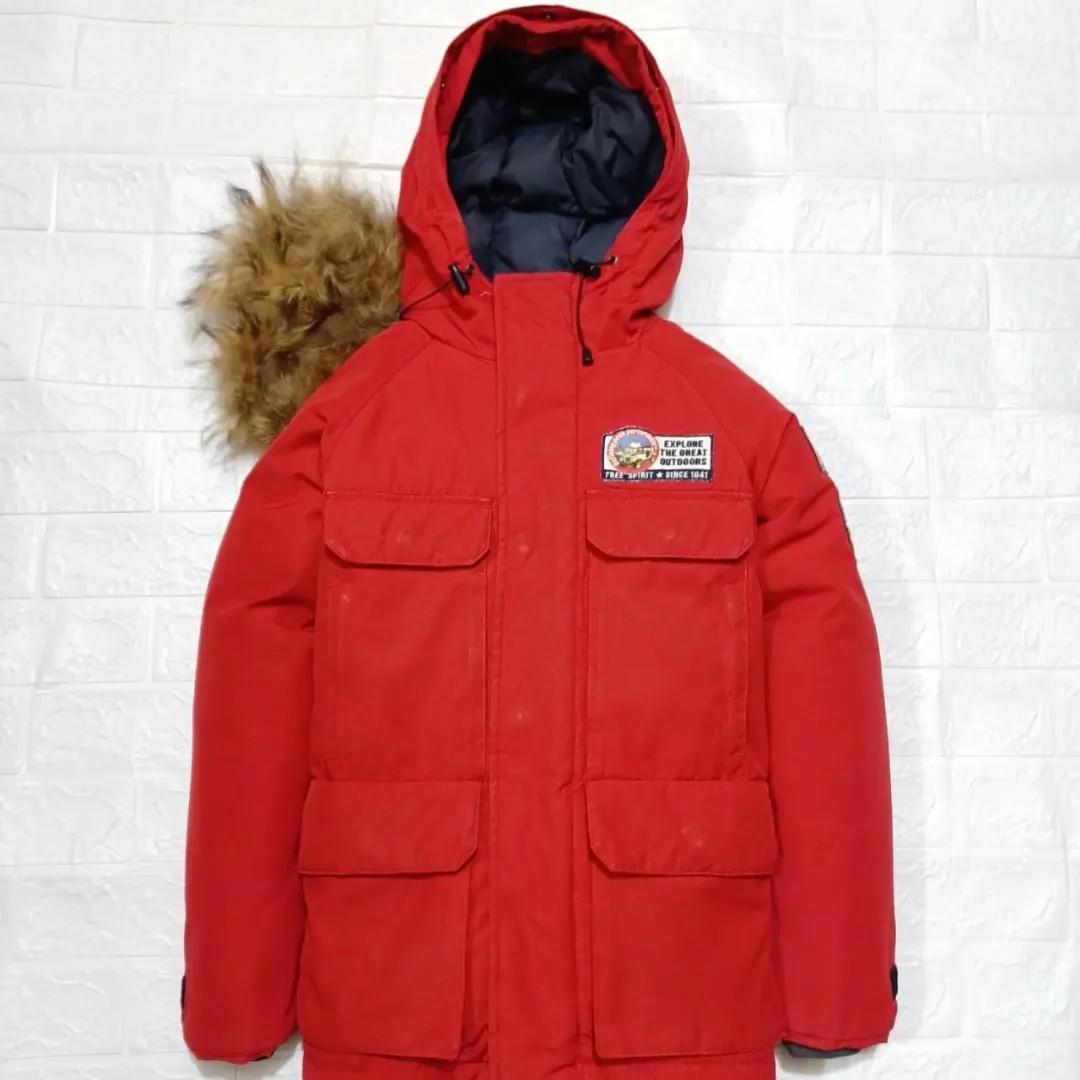 DOWN JACKET PARKA JEEP Fesyen Pria Pakaian Baju Luaran di
