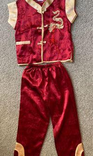 Dragon embroidery Chinese traditional boys size 4