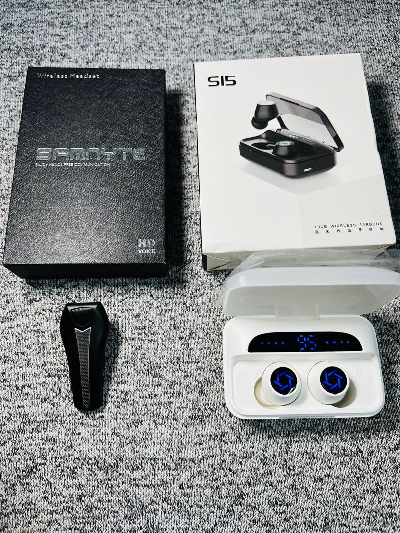 headset and S15 True Wireless Earbuds 