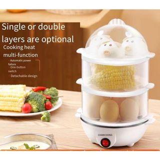 E-shop: Multifunctional Electric Egg Boiler Cooker Mini Steamer Poacher Kitchen Cooking Tool